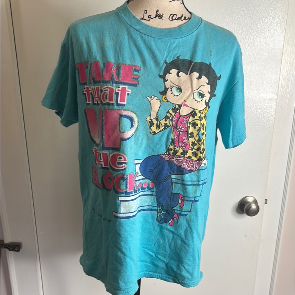 RARE Vintage Betty Boop “Take That Up The Block” Shirt drama classic betty girl